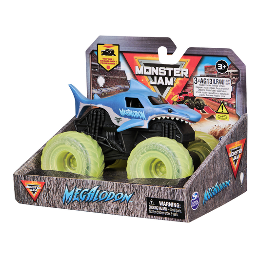 Monster Jam Megalodon cu roti care lumineaza - 1/43