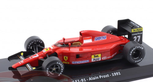 Formula 1 Ferrari F1-91 Alain Prost 1991 #27 cu vitrina - 1/24 Altaya