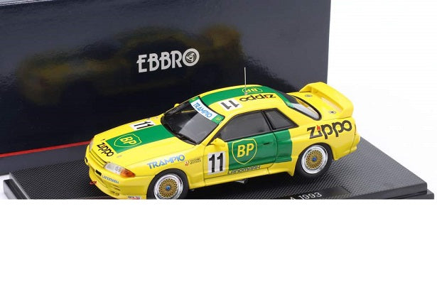 Nissan BP Trampio Skyline Gr.A 1993 #11 galben/verde cu vitrina plexiglass - 1/43 Ebbro