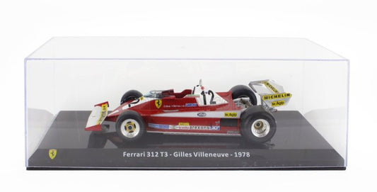 Formula 1 Ferrari 312 T3 #12 - Gilles Villeneuve 1978 cu vitrina plexiglass - 1/24 Premium Collectibles