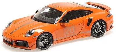 Porsche 911 Turbo S Coupe Sport Design 2021 portocaliu - 1/18 Minichamps