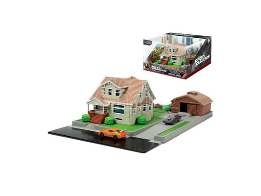 Diorama Casa Toretto cu 2 masinute 4cm - Jada