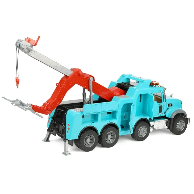 BRUDER 02831 - Camion de remorcare Bruder MACK Granite cu lumini si sunet, macara si troliu