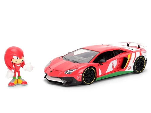 Lamborghini Aventador SV cu figurina Sonic The Hedgehog - 1/24 Jada