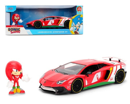 Lamborghini Aventador SV cu figurina Sonic The Hedgehog - 1/24 Jada