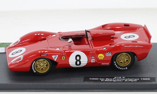 Ferrari 312P #8 1000km Spa-Francorchamps 1969 P.Rodriguez / D.Piper cu vitrina plexiglass - 1/43 Edicola