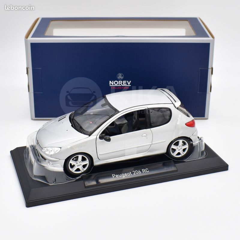 Peugeot 206 RC 2003 argintiu - 1/18 Norev