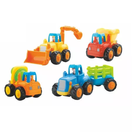 Set 4 masinute agricole si utilaje de constructii -  Hola