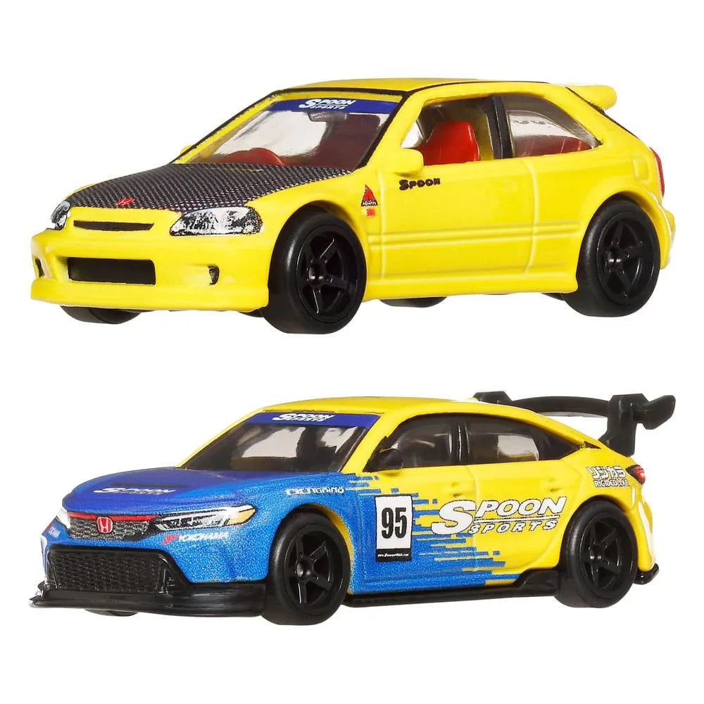 Set 2 machete Honda Civic Type R 1999 si Honda Civic Type R #95 - 1/64 Hot Wheels Premium