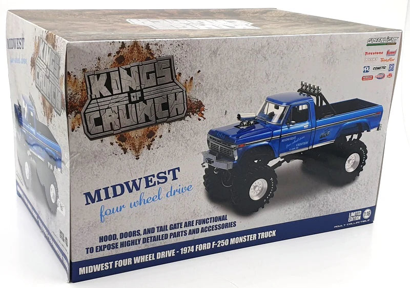 Ford F-250 Monster Truck 1974 Midwest four wheel drive - 1/18 Greenlight