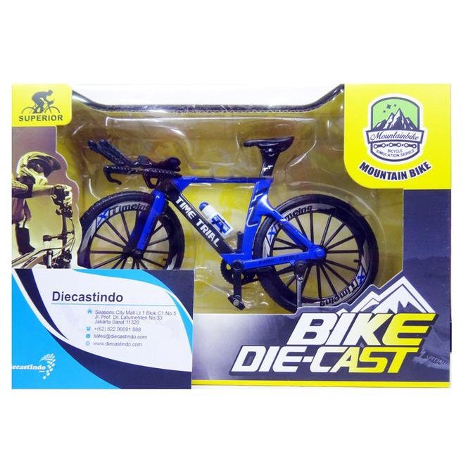 Bicicleta Mountain Bike Time Trial albastra/negru - 1/10 Altaya