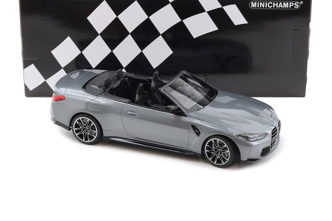 BMW M4 Cabrio 2021 gri 1/402pcs - 1/18 Minichamps