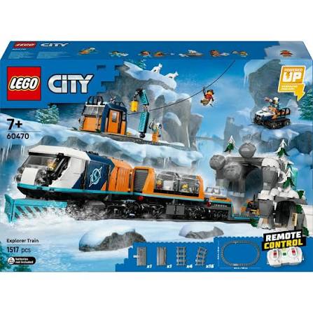 LEGO City 60470 - Trenul expres al exploratorilor spre Polul Arctic (1517 piese)