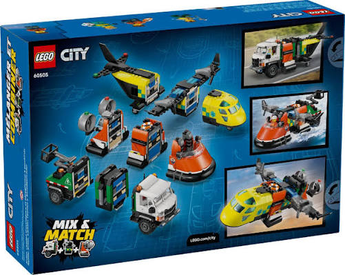 LEGO City 60505 - Avion, autospeciala de service si aeroglisor in versiuni adaptate (990 piese)