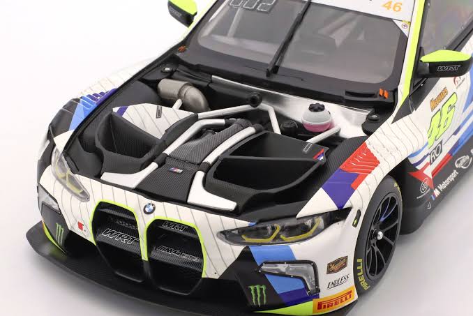 BMW M4 GT3 #46 2nd 12h Abu Dhabi 2023 Rossi, Vanthoor, Yelloly 1/546pcs - 1/18 Minichamps