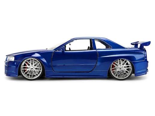 Nissan Skyline GT-R R34 Brian's albastru - 1/24 Jada