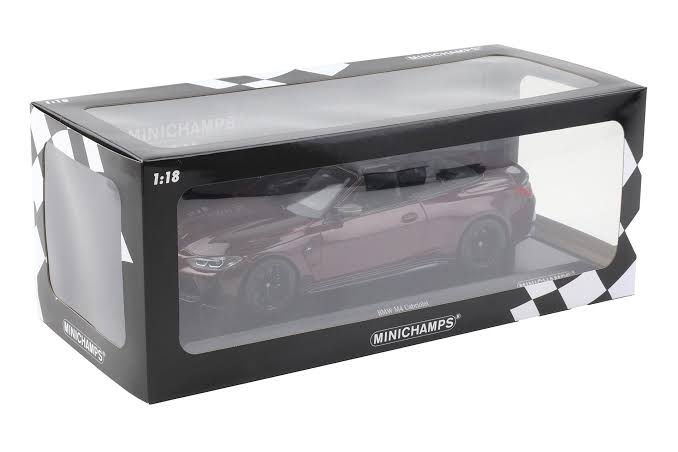 BMW M4 Cabrio 2021 rosu metallic 1/402pcs - 1/18 Minichamps