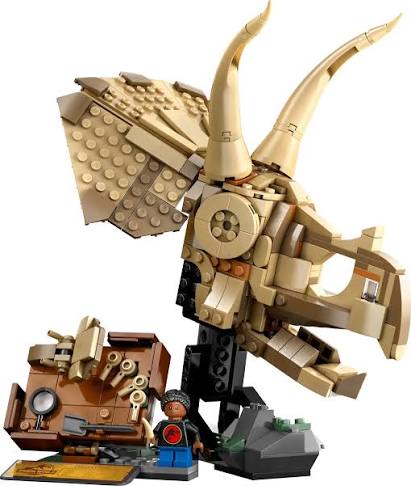 LEGO Jurassic World 76969 - Fosile de dinozaur: craniu de Triceratops (468 piese)