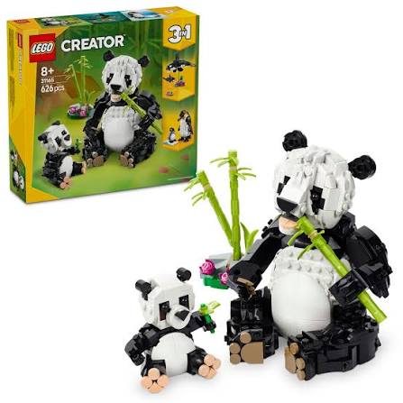 LEGO Creator 3 in 1 31165 - Animale salbatice: Familia de ursi panda (626 piese)