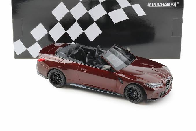 BMW M4 Cabrio 2021 rosu metallic 1/402pcs - 1/18 Minichamps