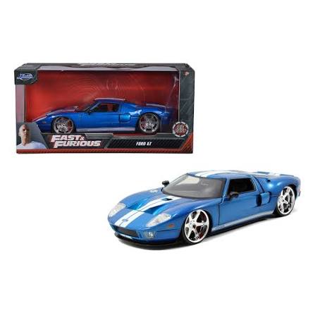 Ford GT albastru/dungi albe - 1/24 Jada