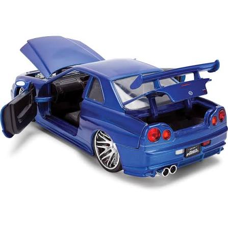 Nissan Skyline GT-R R34 Brian's albastru - 1/24 Jada