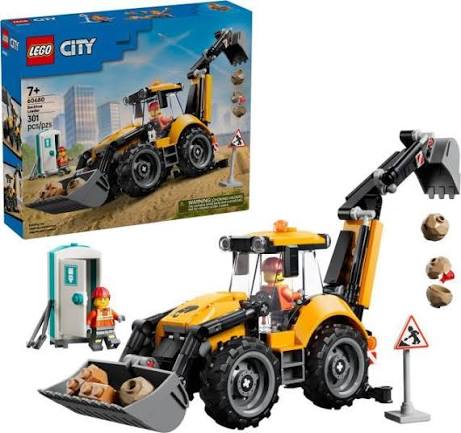 LEGO City 60480 - Buldoexcavator galben (301 piese)