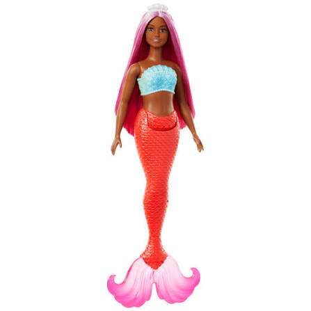 Papusa Barbie - Sirena cu par roz