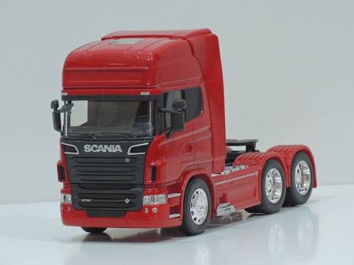 Camion Cap Tractor Scania V8 R730 rosu - 1/32 Welly