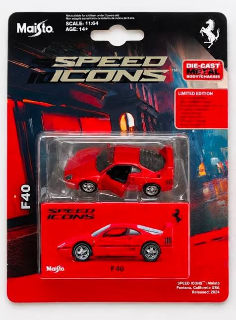 Ferrari F40 rosu Speed Icons - 1/64 Maisto