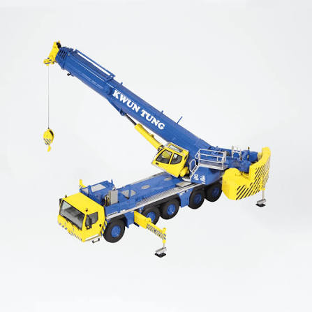 Macara Liebherr LTM1250-5.1 Mobile crane Kwun Tung blue / yellow - 1/50 NZG