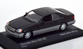 Mercedes-Benz 600 SEC 1/500pcs cu vitrina plexiglass - 1/43 Minichamps