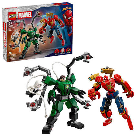 LEGO Marvel 76338 - Batalia robotilor: Omul Paianjen vs Doc Ock (315 piese)