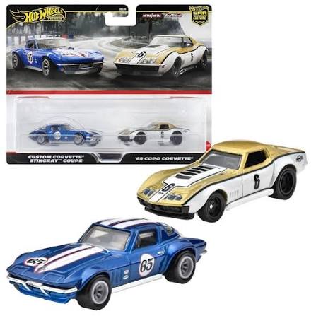 Set 2 machete Custom Corvette Stingray Coupe si Copo Corvette 1969 - 1/64 Hot Wheels Premium