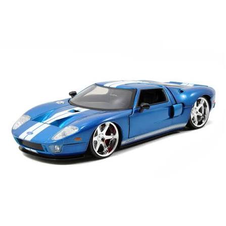 Ford GT albastru/dungi albe - 1/24 Jada