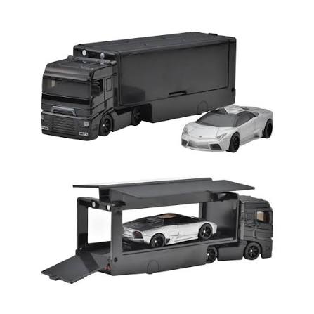 Set Transportor Flipsider Hauler cu Lamborghini Reventon Roadster - 1/64 Hot Wheels