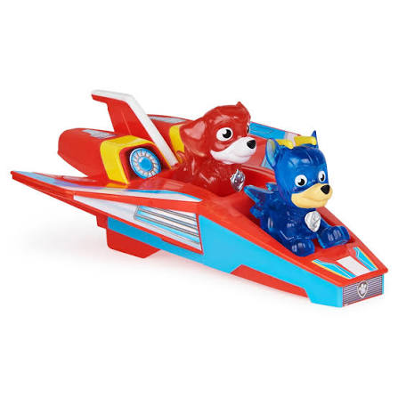 Set de joaca Paw Patrol - Avion cu figurine Chase si Marshall