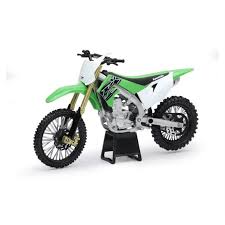 Motocicleta Kawasaki KX450 verde - 1/6 New Ray