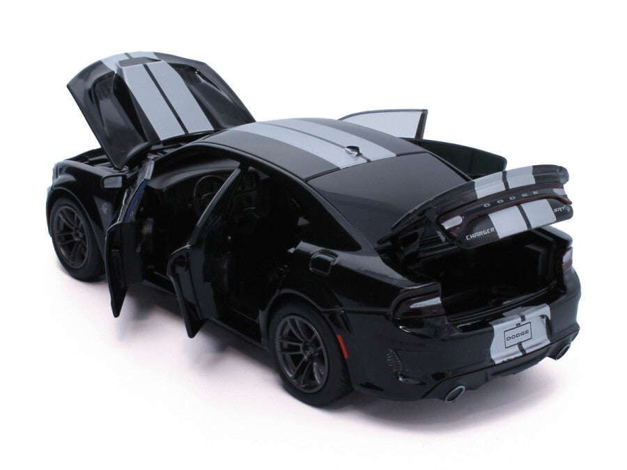 Dodge Charger negru cu dungi argintii - 1/32 Tayumo