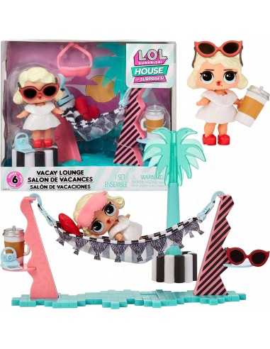 Set papusa LOL Surprise Vacay Lounge - Leading Baby cu 8 surprize