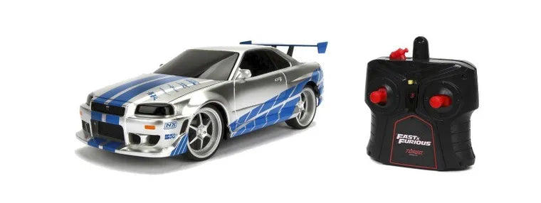 Masinuta Nissan Skyline GT-R R34 cu telecomanda - 1/24 Jada