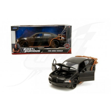 Dodge Charger 2006 negru mat cu grilaj in spate Fast and Furious X - 1/24 Jada