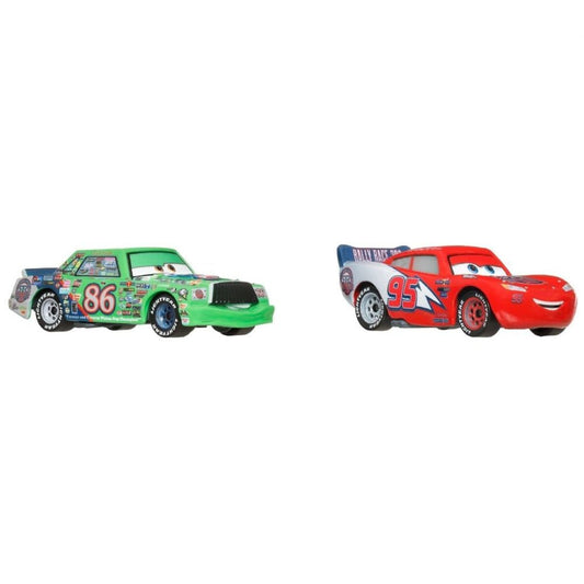 Set 2 masinute metalice Flash McQueen si Chick Hicks - 1/55 Cars