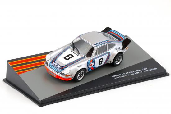Porsche 911 Carrera RSR 1973 Targa Florio - H.Muller - G.Van Lennep #8 cu vitrina plexiglass - 1/43 Altaya
