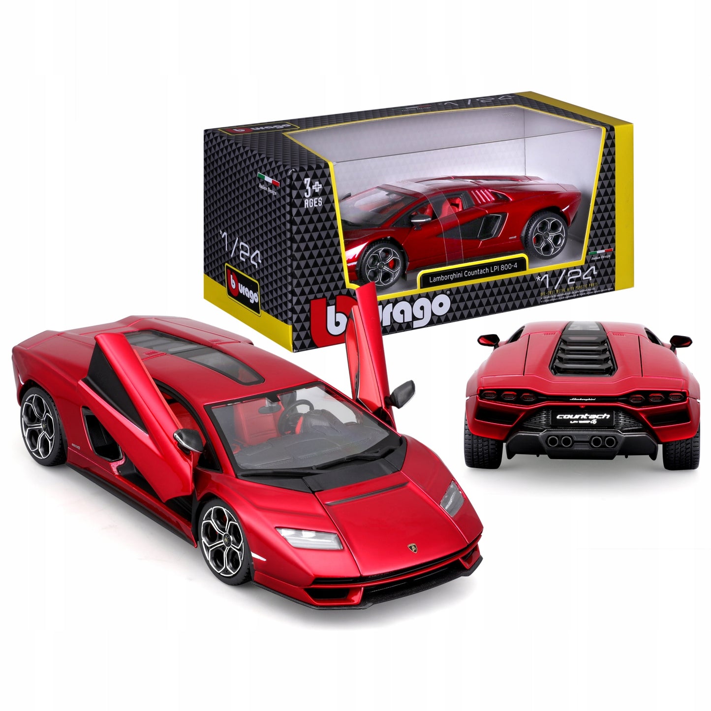 Lamborghini Countach LPI 800-4 rosu - 1/24 Bburago