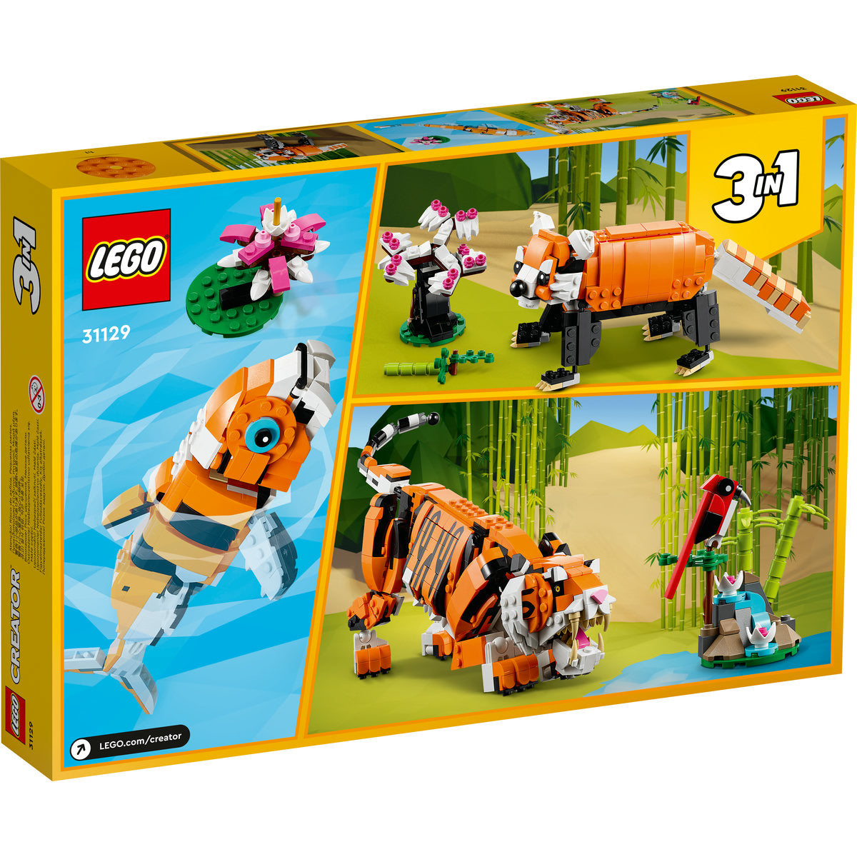 LEGO Creator 3 in 1 31129 - Maretul tigru (755 piese)