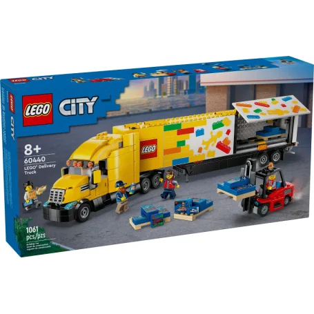 LEGO City 60440 - Camion de livrare galben (1061 piese)