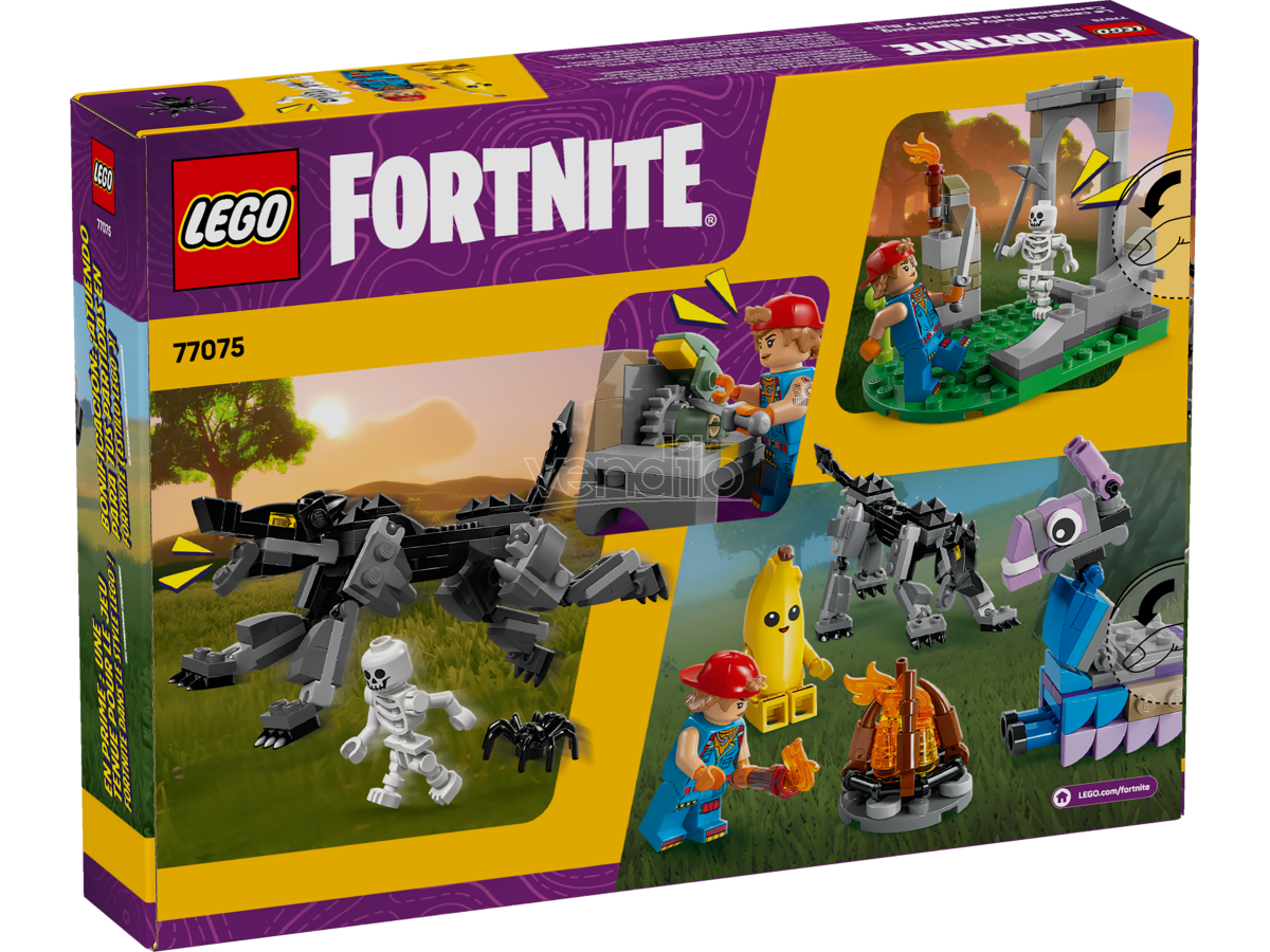 LEGO Fortnite 77075 - Tabara lui Peely si Sparkplug (250 piese)