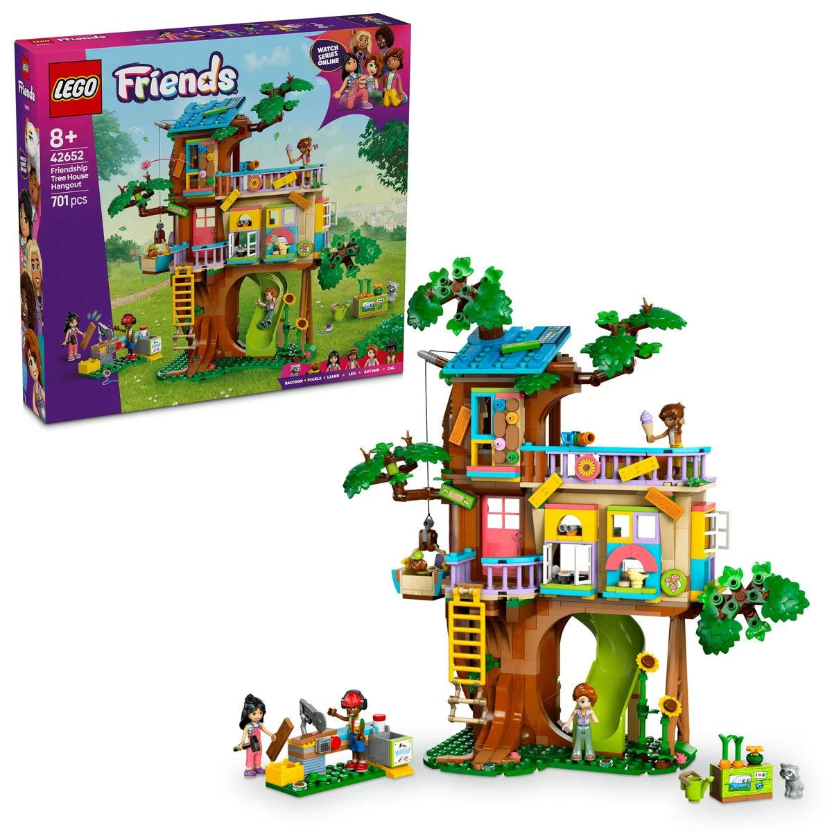 LEGO Friends 42652 - Momente cu prietenii la casa din copac (701 piese)