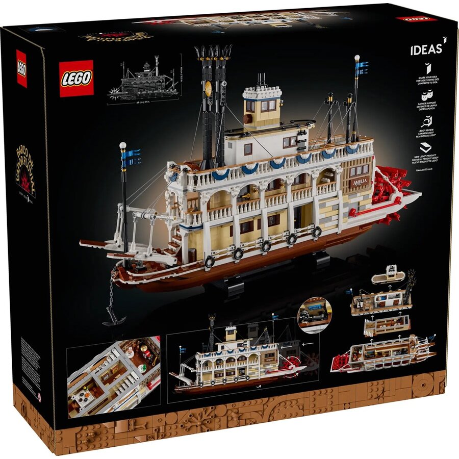 LEGO Ideas 21356 - Barca cu aburi (4090 piese)